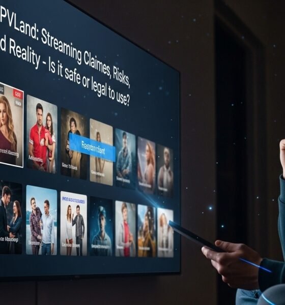 Screenshot-style illustration of a live sports streaming page with warning icons, highlighting risks of unofficial pay-per-view platforms like ppvland.